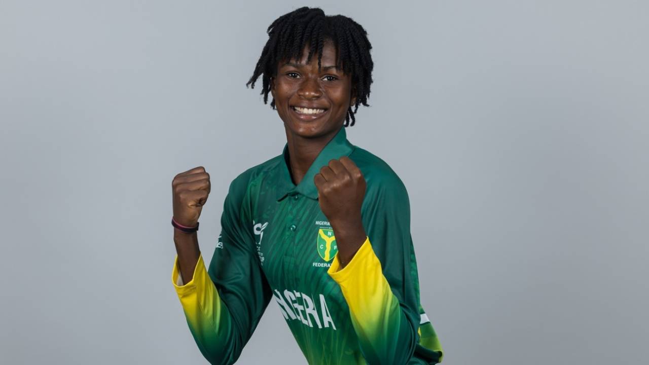 Nigeria's Peculiar Agboya poses, Women's Under-19 World Cup 2025, Kuala Lumpur, January 14, 2025