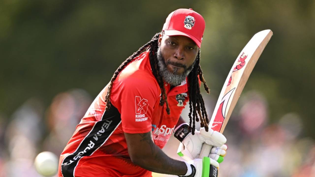 Chris Gayle was part of Team Rugby in the T20 Black Clash, Christchurch, January 18, 2025