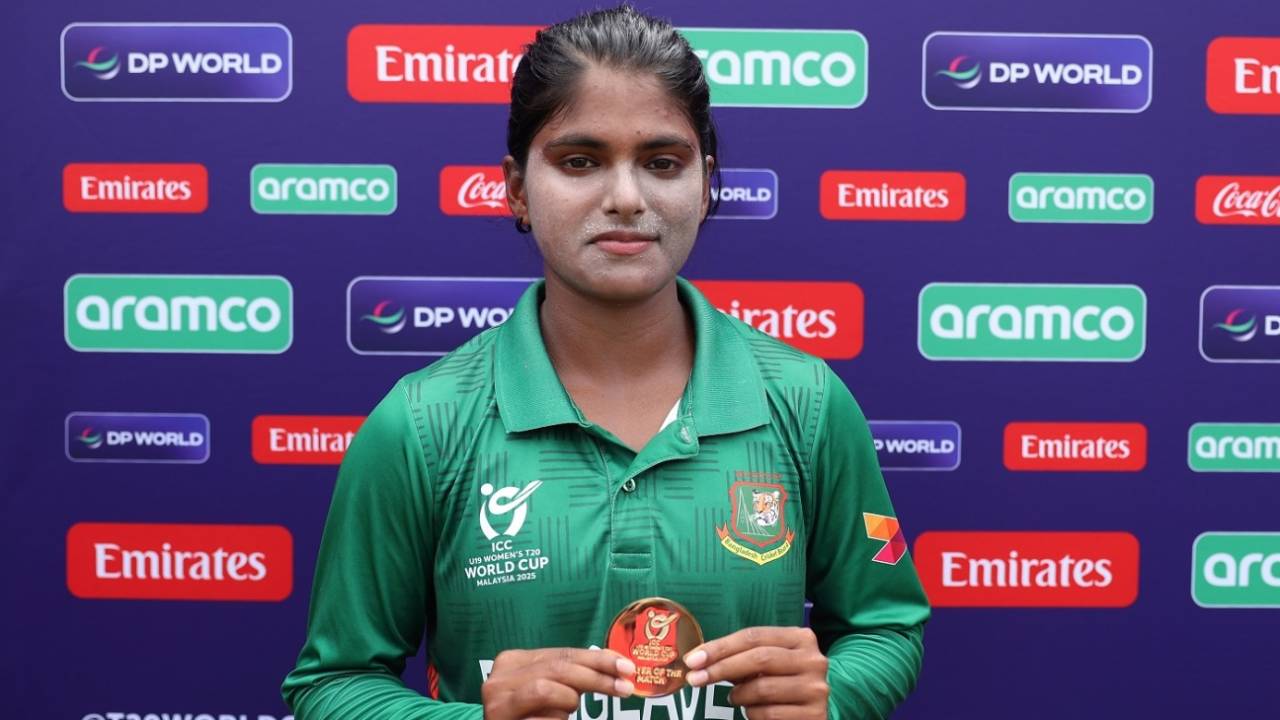 Anisa Akter Soba was named the Player of the Match, Bangladesh vs Scotland, Bangi, Under-19 Women's T20 World Cup, January 22, 2025