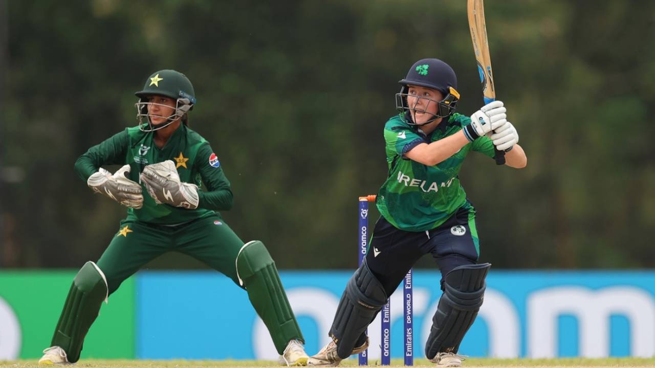 Ireland's Alice Walsh top-scored with a 19-ball 31, Ireland vs Pakistan, Under-19 Women's T20 World Cup, Johor, January 22, 2025