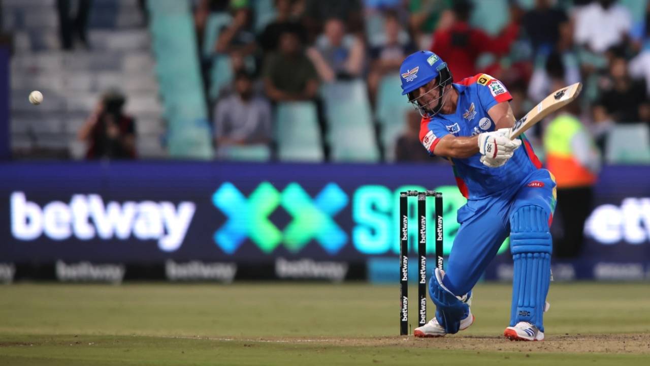JJ Smuts spanks one through the off side, Durban's Super Giants vs Paarl Royals, SA20 2025, Durban, January 23, 2025