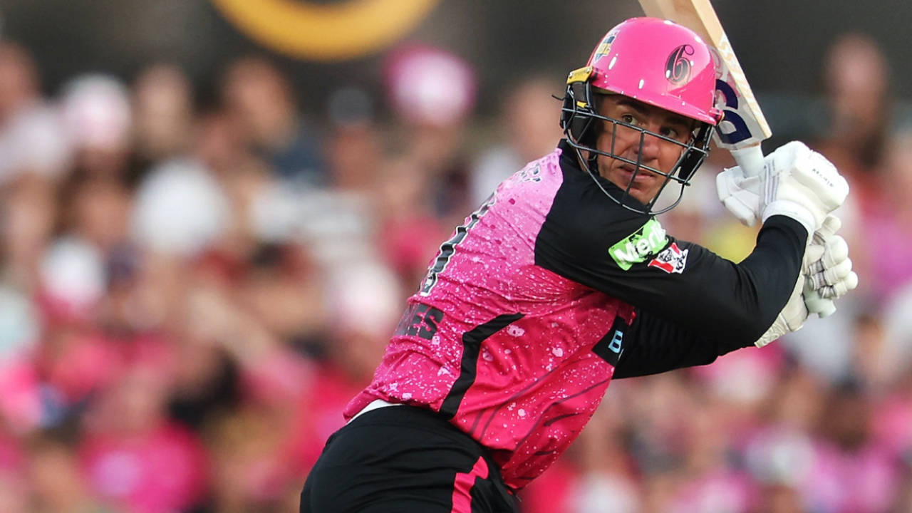 Moises Henriques had to rebuild after Sydney Sixers lost two early wickets, Sydney Sixers vs Sydney Thunder, Challenger, BBL, Sydney, January 24, 2025
