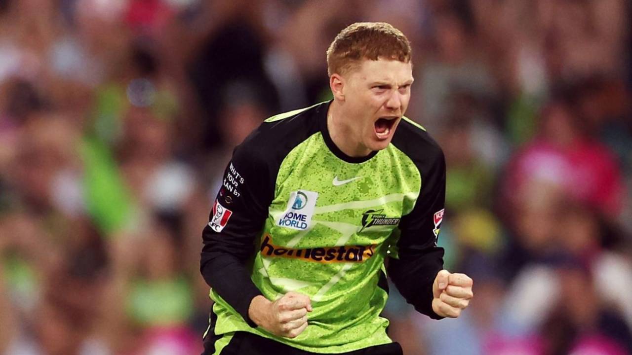 Tom Andrews struck twice in one over, Sydney Sixers vs Sydney Thunder, Challenger, BBL, Sydney, January 24, 2025