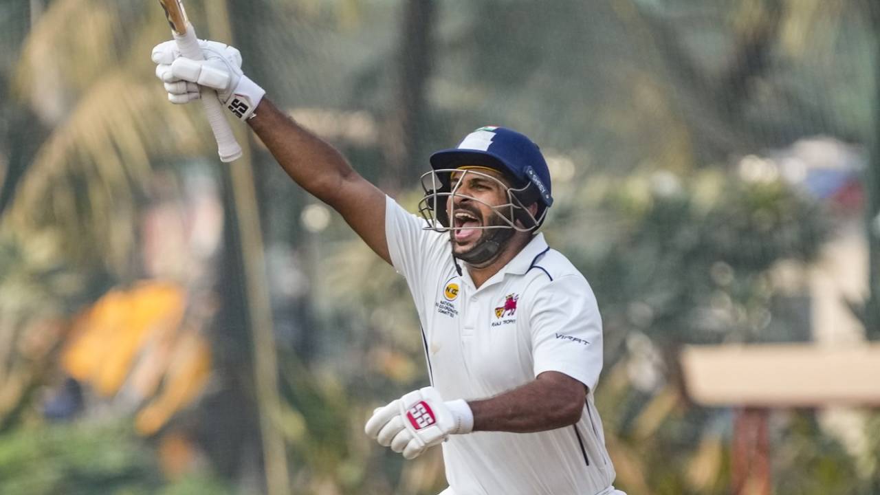 Shardul Thakur's century led Mumbai's rescue act, Mumbai vs Jammu & Kashmir, Ranji Trophy 2024-25, Sharad Pawar Cricket Academy, Mumbai, 2nd day, January 24, 2025