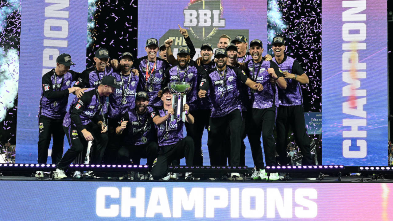 It took 14 seasons but Hobart Hurricanes finally have a BBL title win, Hobart Hurricanes vs Sydney Thunder, BBL final, Hobart, January 27, 2025