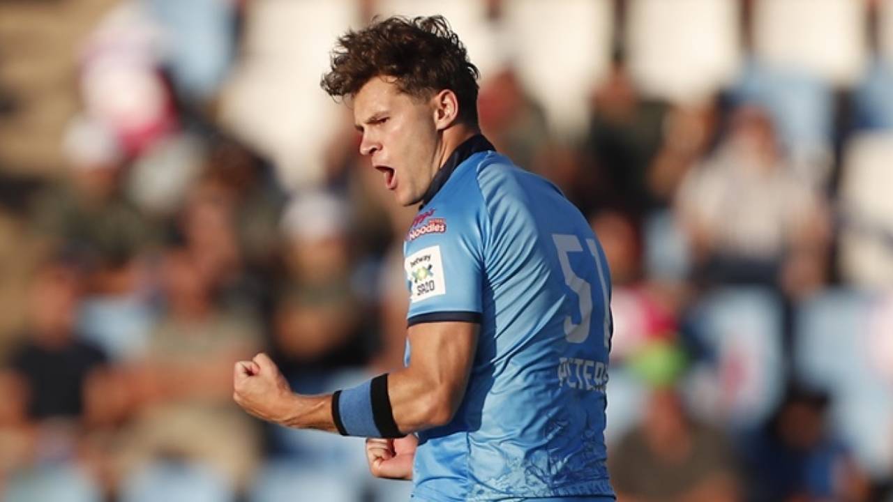 Gideon Peters dismissed Moeen Ali for a duck, Pretoria Capitals vs Joburg Super Kings, SA20 2025, Centurion, January 28, 2025