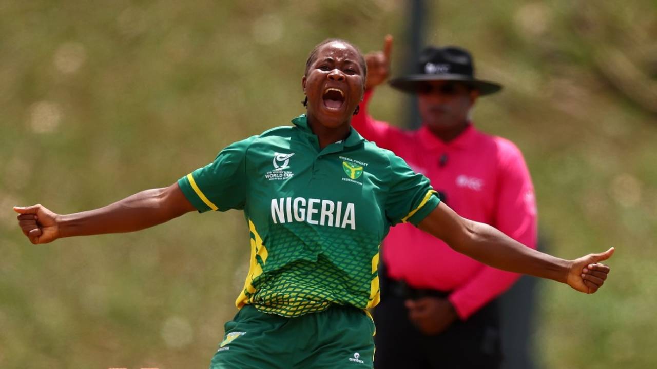 Lillian Udeh picked up 3 for 11, Ireland vs Nigeria, Under-19 Women's T20 World Cup, Group 2, Super Six, Bangi, January 29, 2025