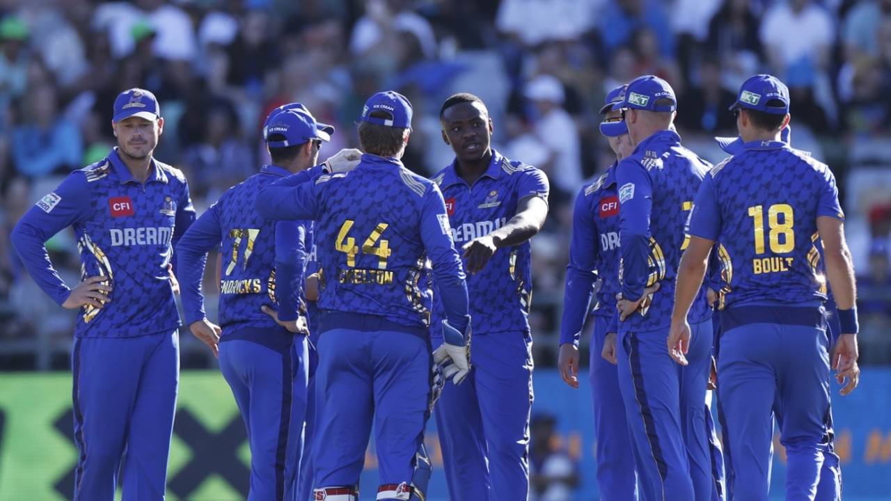 Kagiso Rabada picked the first wicket of Tony de Zorzi, MI Cape Town vs Sunrisers Eastern Cape, SA20 2025, Cape Town, January 29, 2025