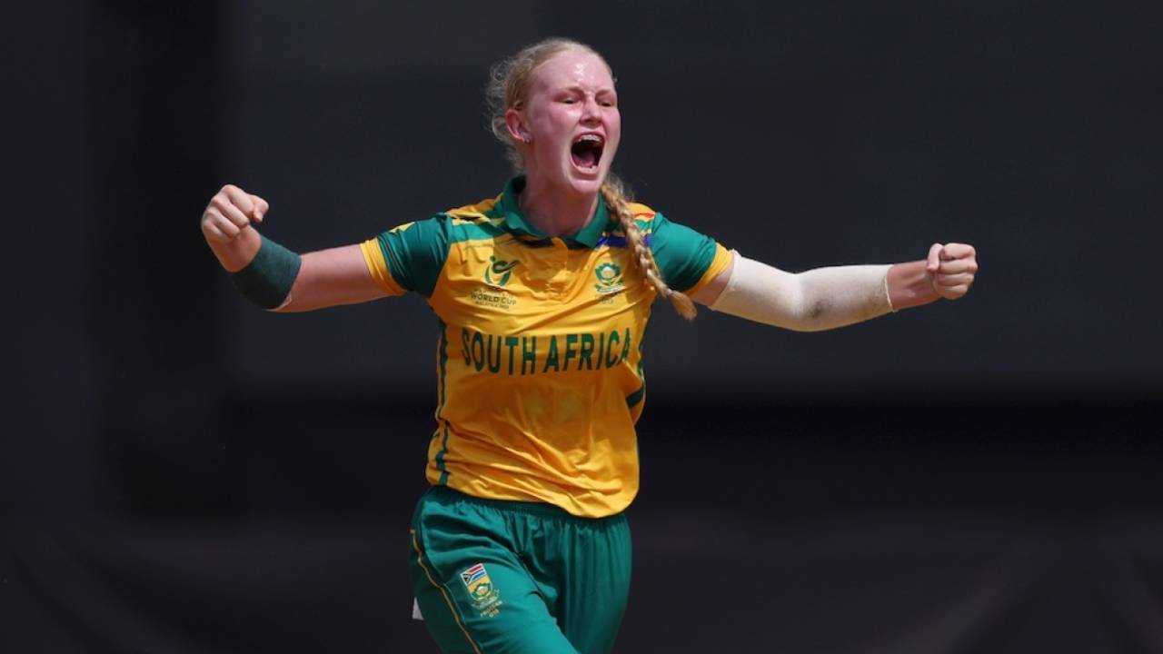 Ashleigh van Wyk picked up 4 for 17 in three overs, Australia vs South Africa, Women's Under-19 T20 World Cup semi-final, Bayumeas Oval, Kuala Lumpur, January 31, 2025