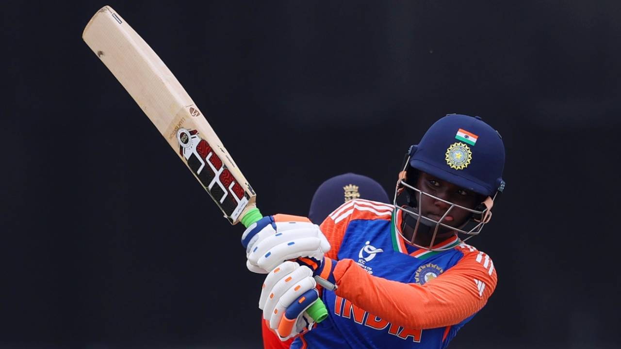 G Kamalini led India home with an unbeaten 50-ball 56, England vs India, Women's Under-19 T20 World Cup semi-final, Bayumeas Oval, Kuala Lumpur, January 31, 2025