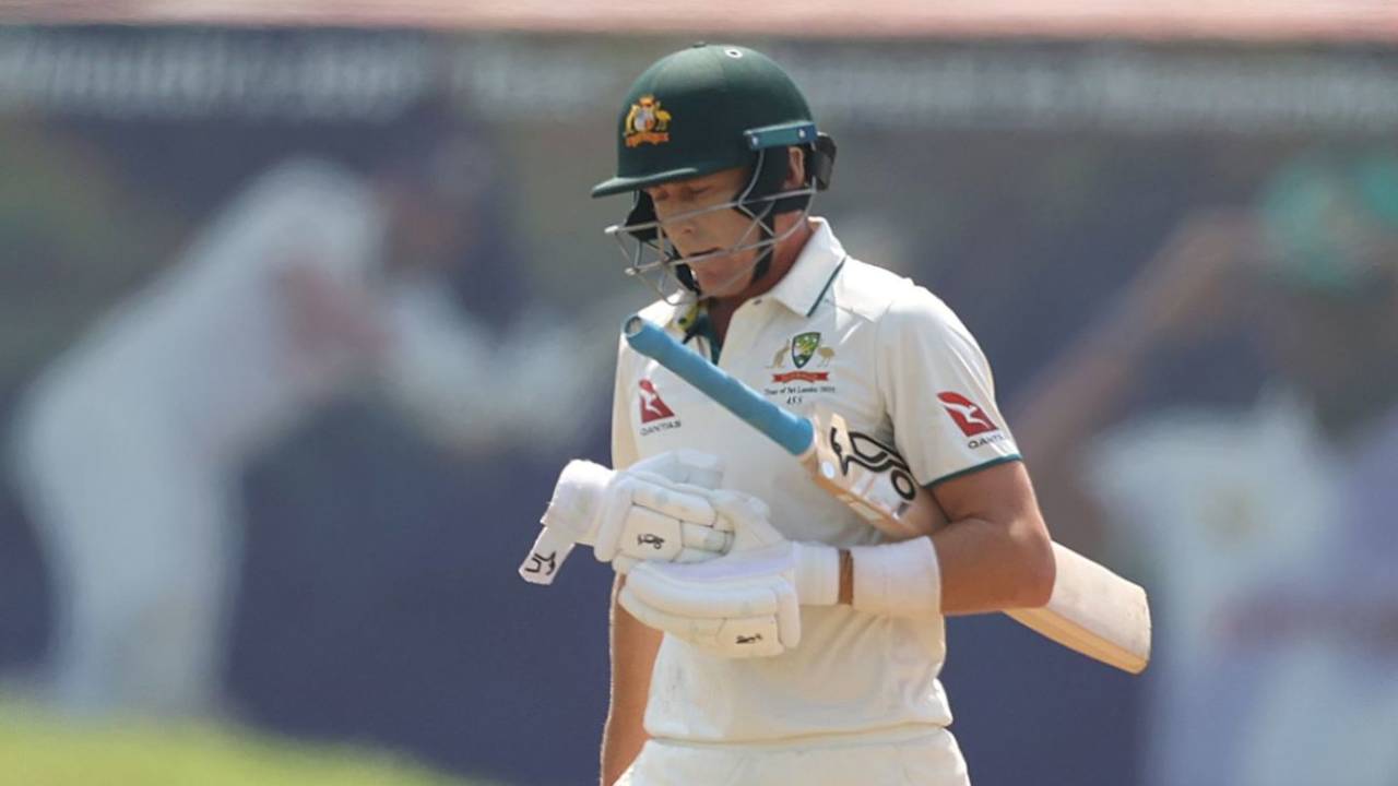 Marnus Labuschagne walks off after being dismissed, Sri Lanka vs Australia, 2nd Test, Galle, 2nd day, February 7, 2025