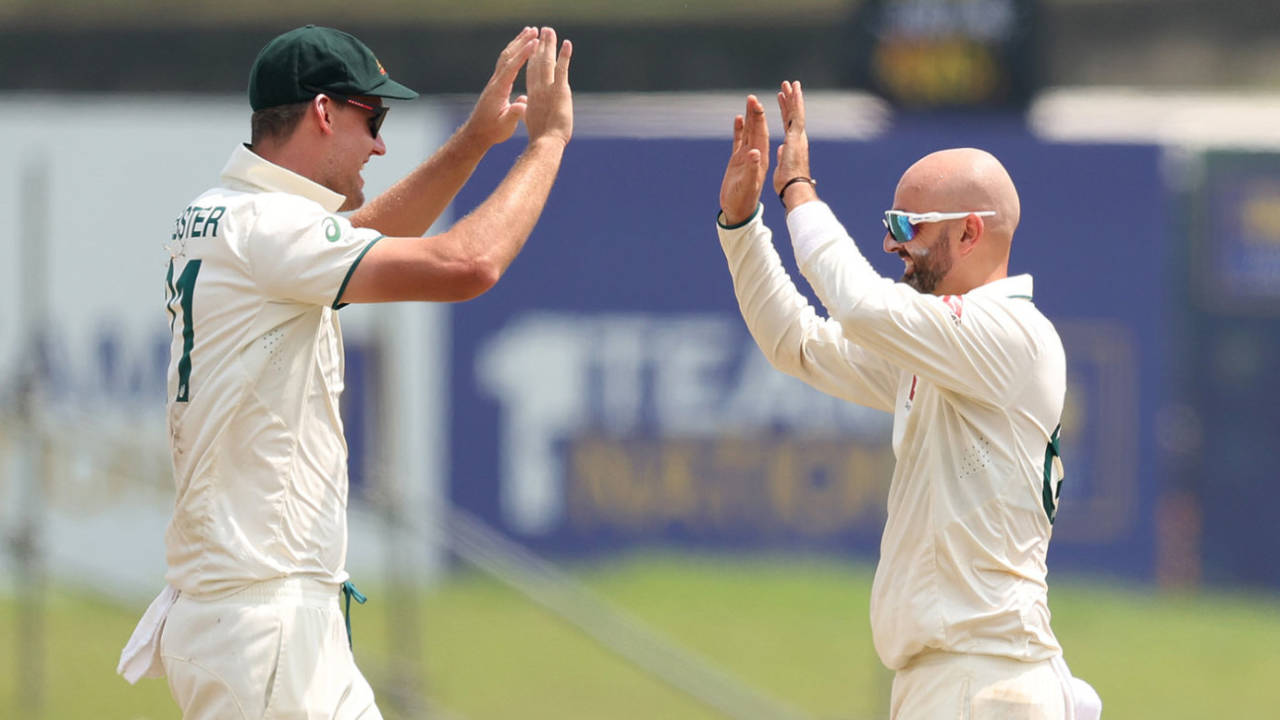 Beau Webster and Nathan Lyon combined to remove Dinesh Chandimal, Sri Lanka vs Australia, 2nd Test, Galle, 3rd day, February 8, 2025