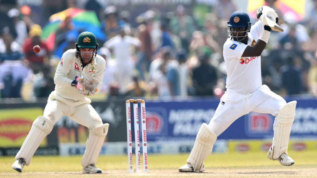 Angelo Mathews tried to hold Sri Lanka together, Sri Lanka vs Australia, 2nd Test, Galle, 3rd day, February 8, 2025