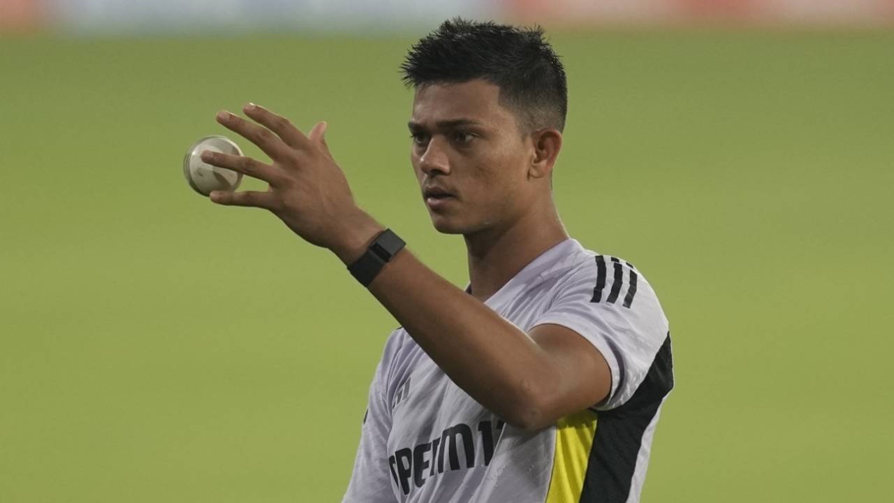 Yashasvi Jaiswal looks on, India vs England, Cuttack, February 8, 2025