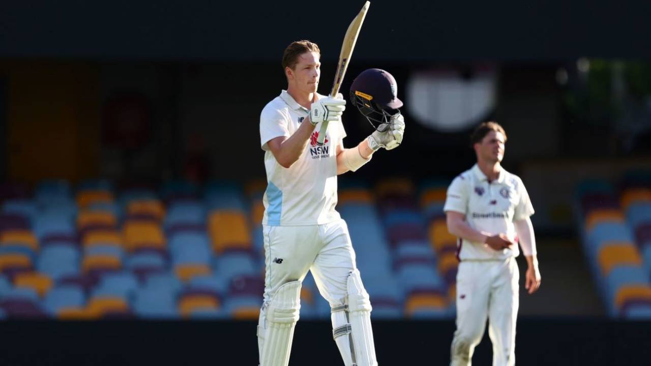 Jack Edwards made his third Shield century, Queensland vs New South Wales, Sheffield Shield, Gabba, February 9, 2025