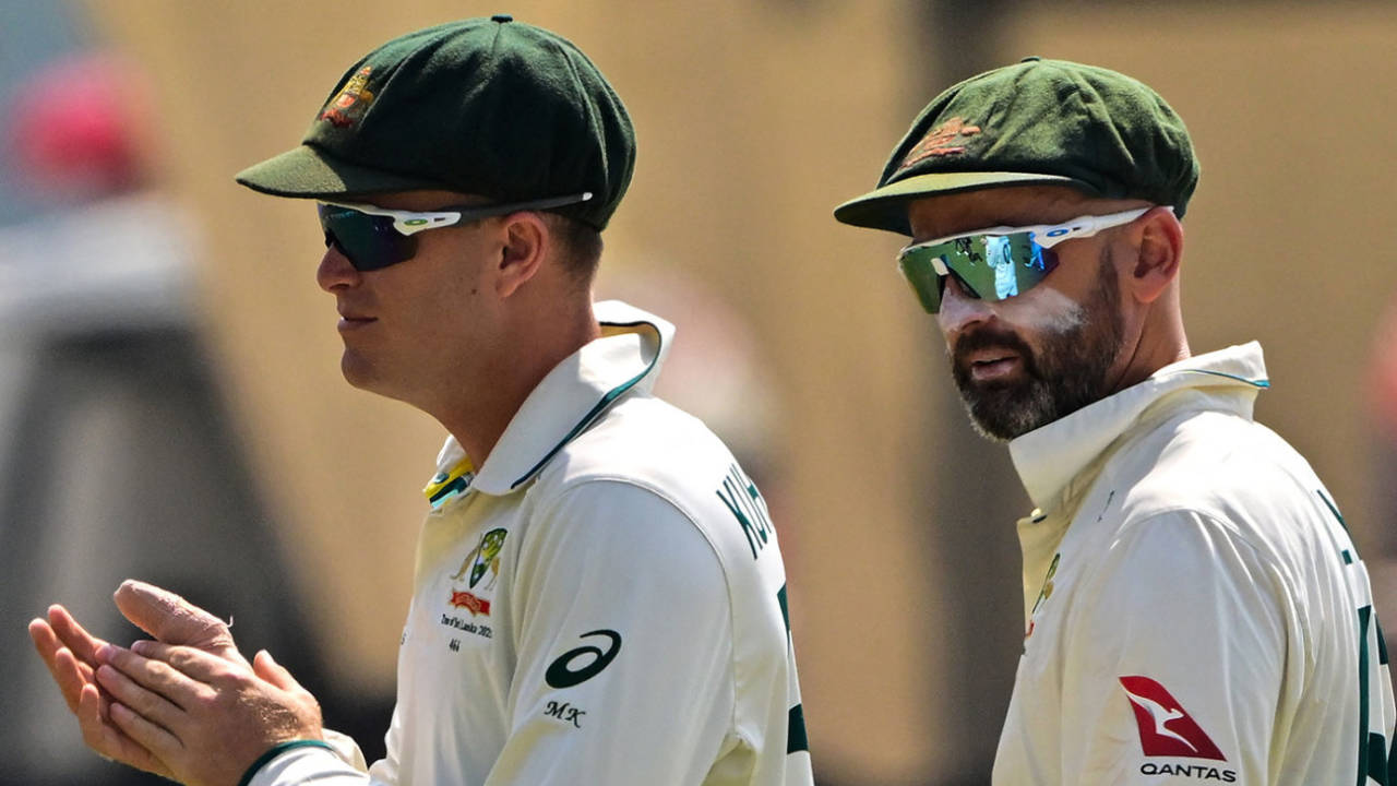 Spin twins: Matt Kuhnemann and Nathan Lyon shared 30 wickets in two Tests, Sri Lanka vs Australia, 2nd Test, Galle, 4th day, February 9, 2025