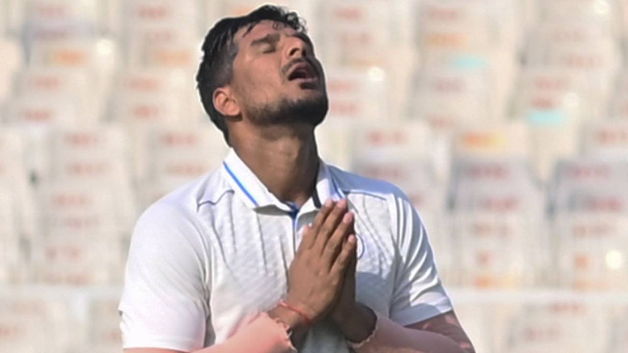 Ankit Kumar scored his fifth first-class hundred, Haryana vs Mumbai, 2nd day, Kolkata, Ranji Trophy 2024-25, February 9, 2025