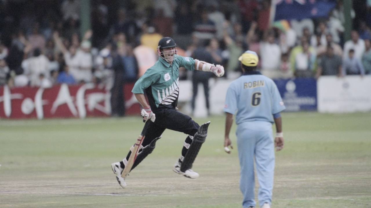 India v New Zealand in the 2000 ICCKO at the Gymkhana Club , Nairobi, Oct 2000