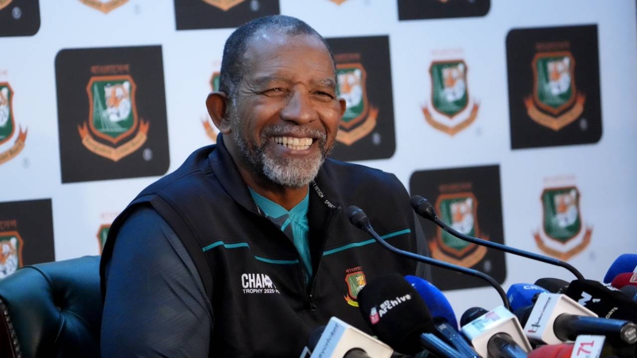 Phil Simmons at a press interaction, Dhaka, February 10, 2025