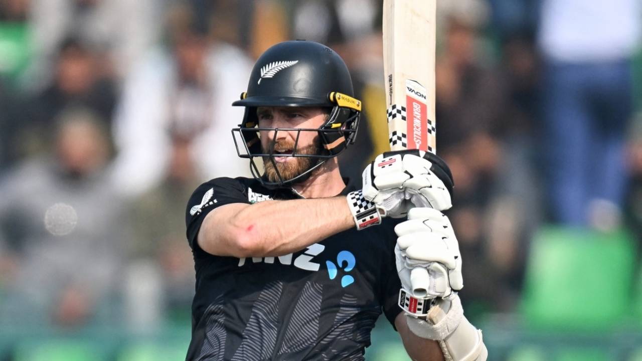 Kane Williamson swivels into a pull, New Zealand vs South Africa, Pakistan tri-series, Lahore, February 10, 2025