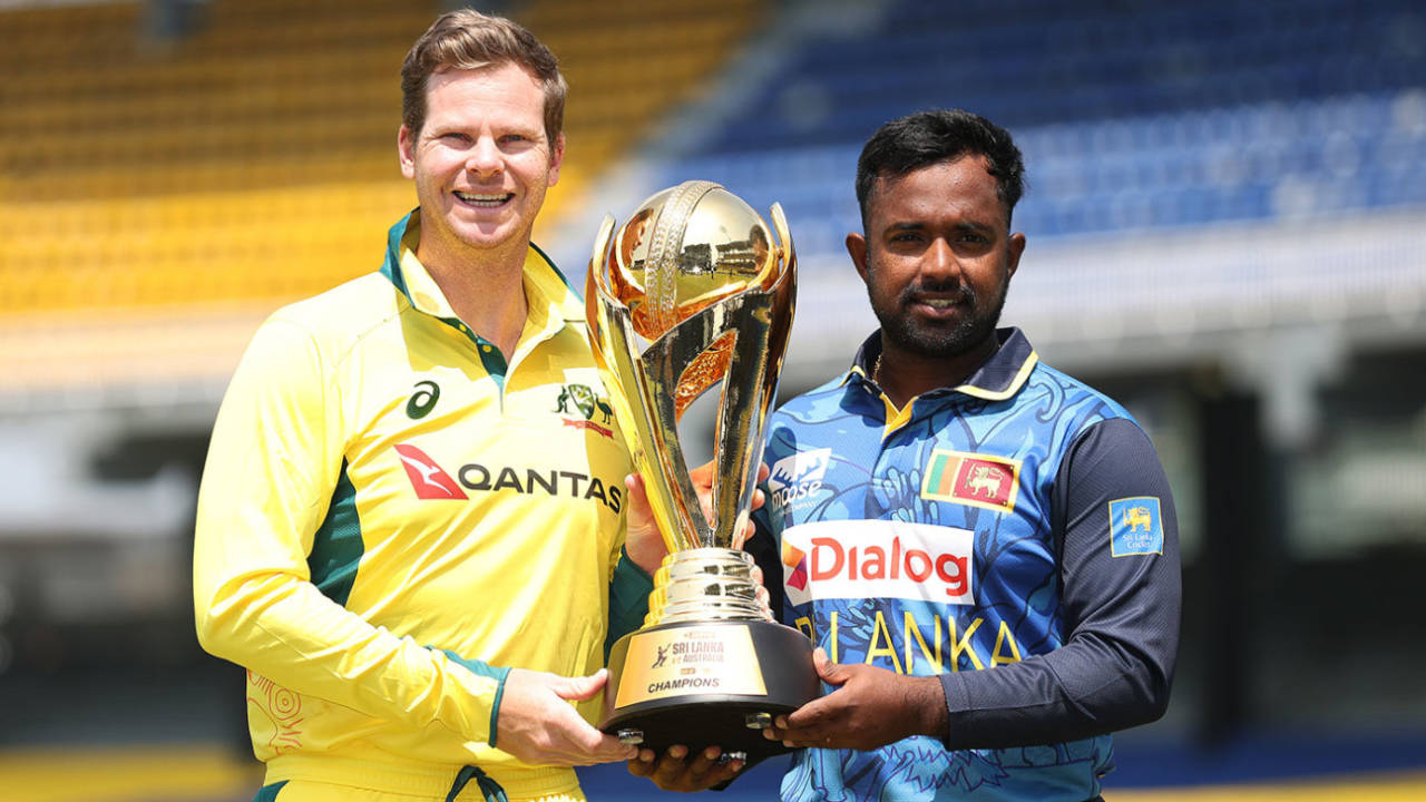 Steven Smith and Charith Asalanka ahead of the ODI series, Colombo, February 11, 2025