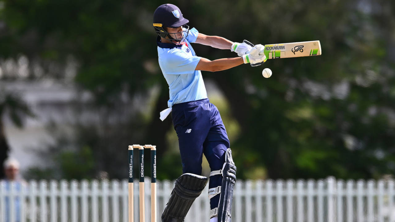 Sam Konstas made his maiden one-day century in his second match, Queensland vs New South Wales, One-Day Cup, Allan Border Field, February 13, 2025