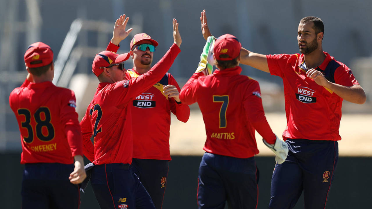 South Australia's attack worked as a unit to dismiss Western Australia, Western Australia vs South Australia, One-Day Cup, WACA, February 13, 2025