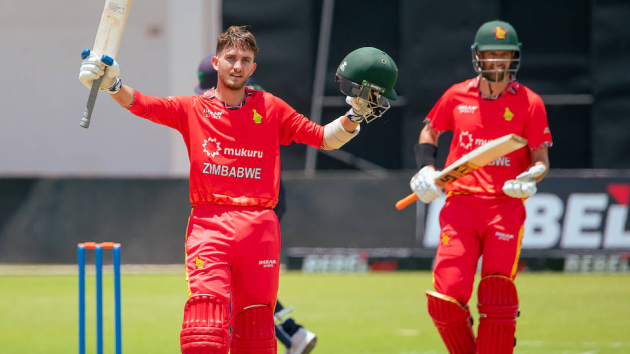 Brian Bennett's 169 kept Zimbabwe's innings together, Zimbabwe vs Ireland, 1st ODI, Harare, February 14, 2025