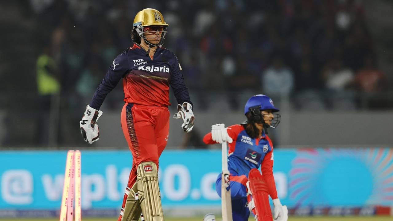 Jemimah Rodrigues was stumped by Richa Ghosh, Delhi Capitals vs Royal Challengers Bengaluru, WPL 2025, Vadodara, February 17, 2025