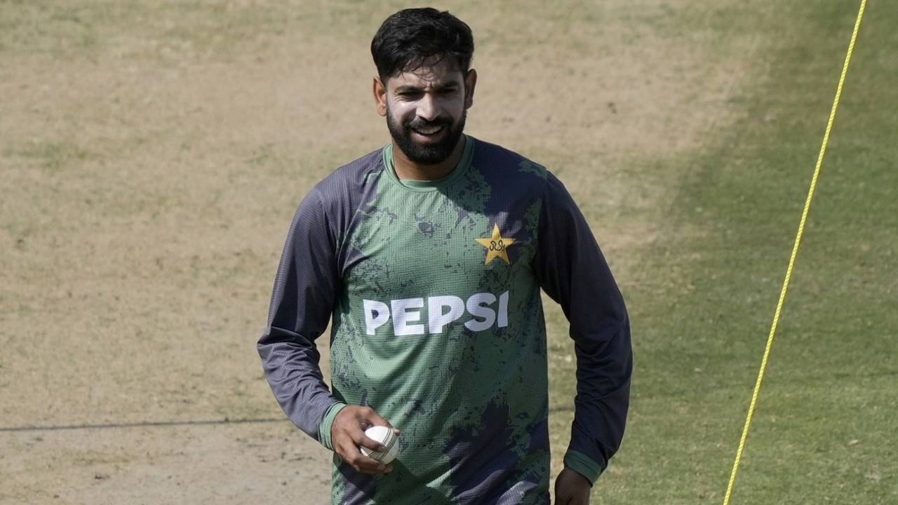 Haris Rauf during a training session, Karachi, February 18, 2025