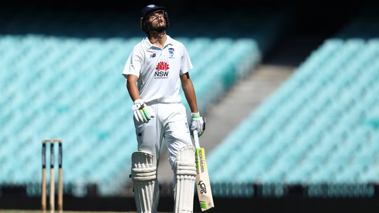 Sam Konstas walks off after his dismissal, New South Wales vs Victoria, Sheffield Shield, SCG, February 19, 2025