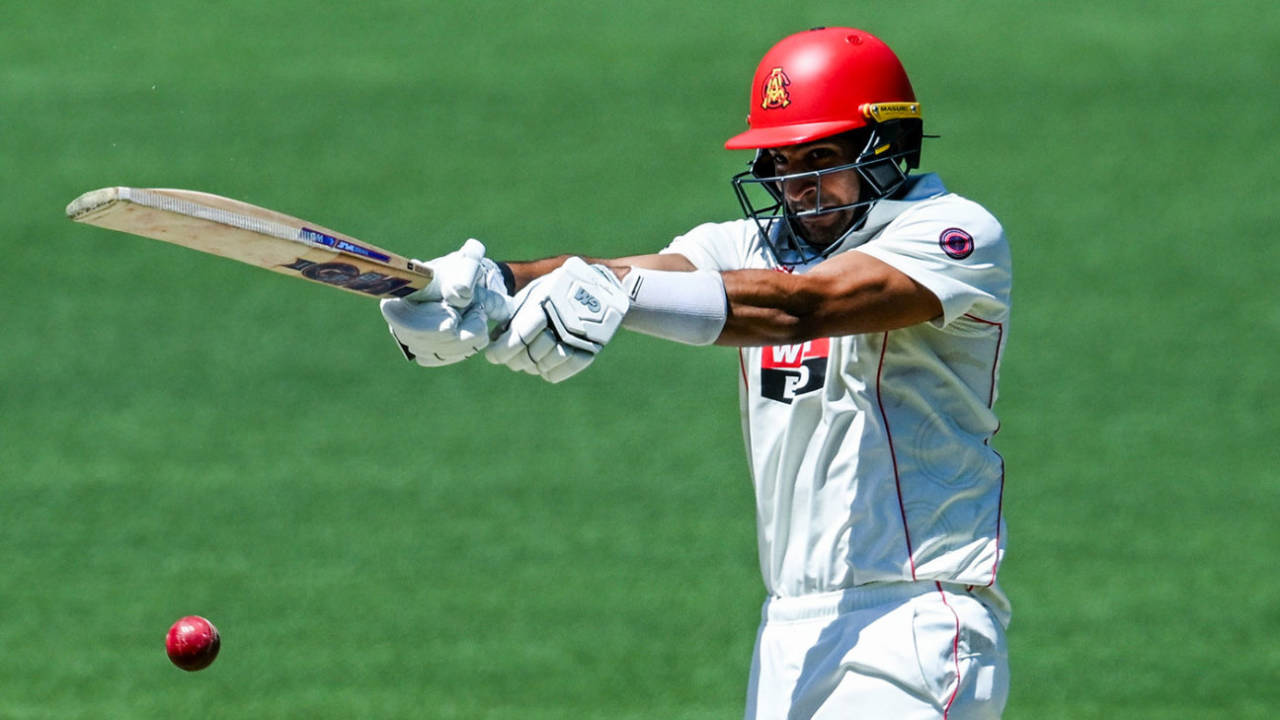Jason Sangha formed the backbone of South Australia's second innings, South Australia vs Tasmania, Sheffield Shield, Adelaide Oval, February 19, 2025