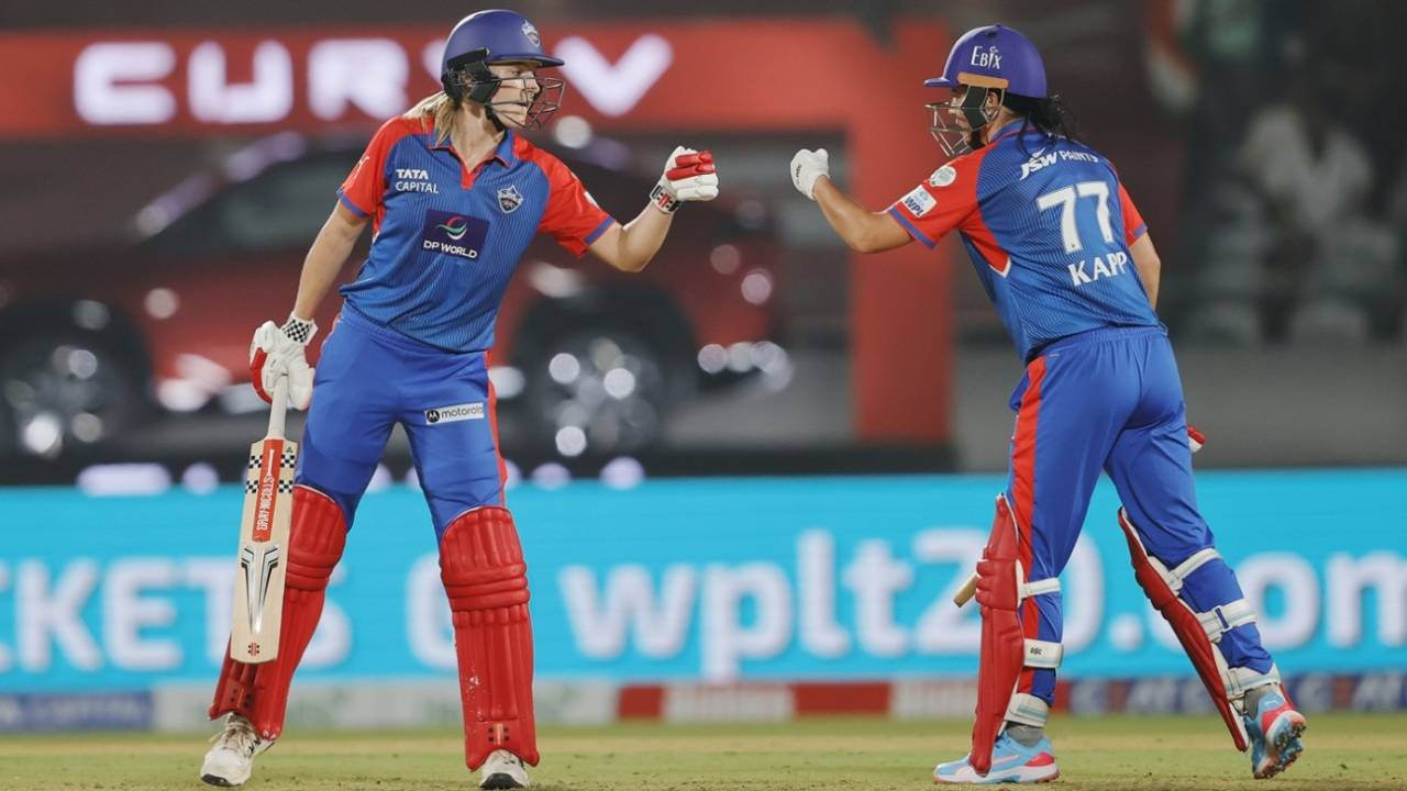 Annabel Sutherland and Marizanne Kapp put on a crucial, unbroken 48-run stand, Delhi Capitals vs UP Warriorz, WPL, Vadodara, February 19, 2025