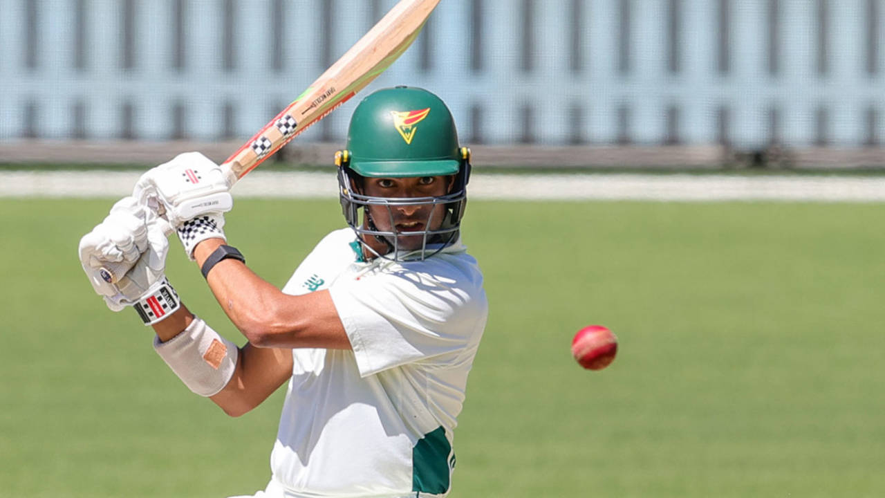 Nivethan Radhakrishnan built patiently for Tasmania, South Australia vs Tasmania, Sheffield Shield, Adelaide Oval, February 20, 2025