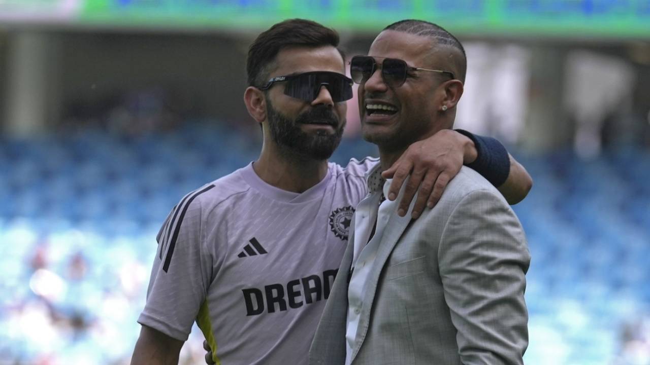 Virat Kohli catches with Shikhar Dhawan, Bangladesh vs India, Champions Trophy, Dubai, February 20, 2025