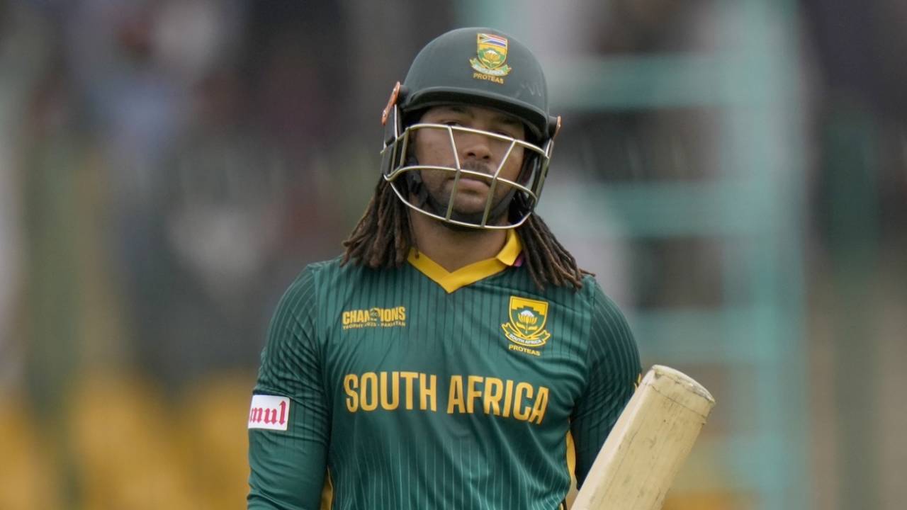 Tony de Zorzi couldn't build on a good start, Afghanistan vs South Africa, Champions Trophy, Karachi, February 21, 2025