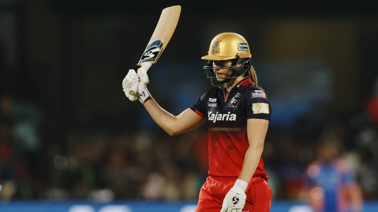Ellyse Perry top-scored for RCB with 81, Royal Challengers Bengaluru vs Mumbai Indians, WPL, Bengaluru, February 21, 2025