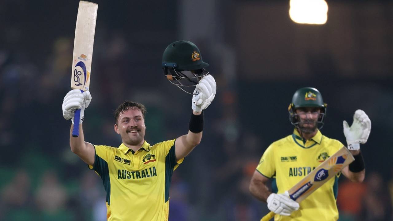 Josh Inglis celebrates his century, Australia vs England, Men's Champions Trophy 2025, Lahore, February 22, 2025
