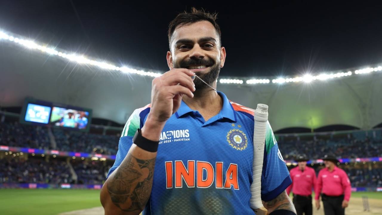 Virat Kohli is all smiles after India beat Pakistan, Pakistan vs India, Dubai, Champions Trophy, February 23, 2025