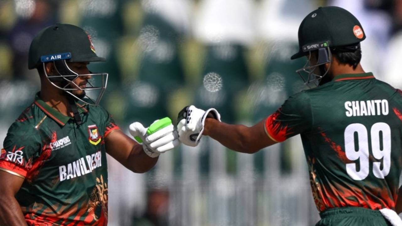 Tanzid Hasan and Najmul Hossain Shanto gave Bangladesh a solid start, Bangladesh vs New Zealand, Champions Trophy, Rawalpindi, February 24, 2025