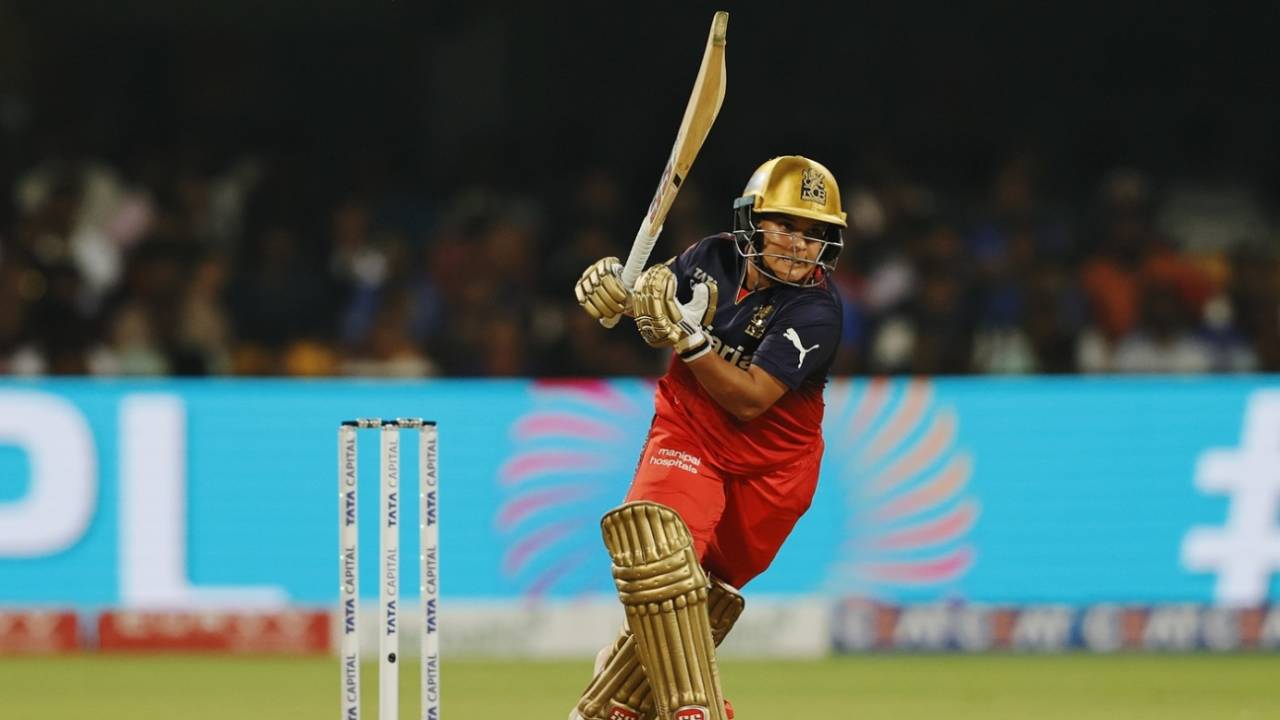 Kanika Ahuja made 33 off 28 balls, Royal Challengers Bengaluru vs Gujarat Giants, WPL 2025, Bengaluru, February 27, 2025