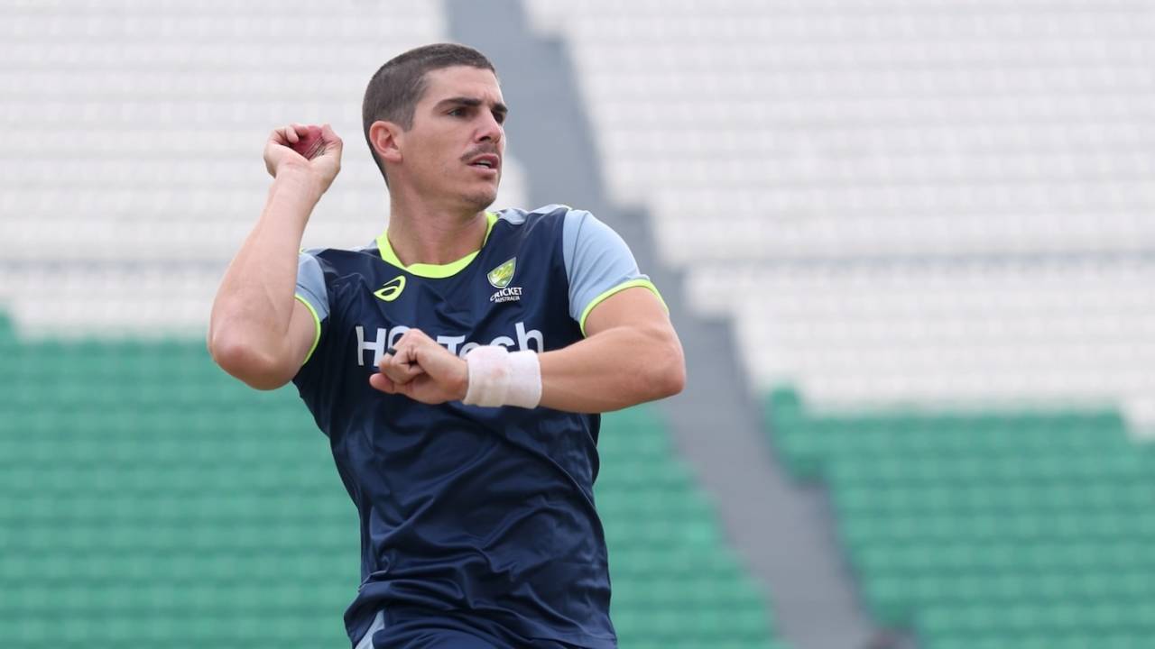 Sean Abbott has a bowl before the game, Afghanistan vs Australia, Champions Trophy, Lahore, February 28, 2025