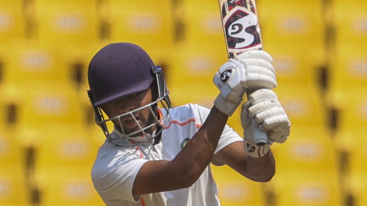 Danish Malewar scored 73 in the second innings after 153 in the first, Kerala vs Vidarbha, Ranji Trophy final, 4th day, Nagpur, March 1, 2025