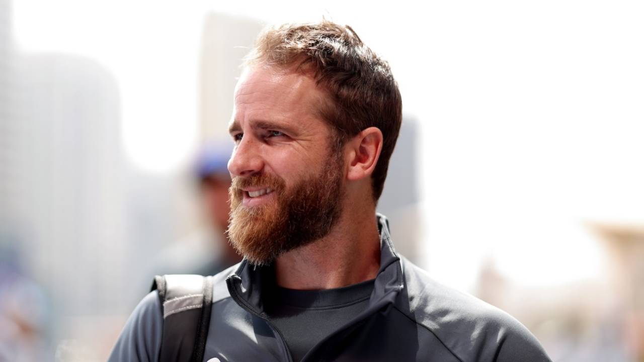 Kane Williamson arrives for the game, India vs New Zealand, Champions Trophy, Dubai, March 2, 2025