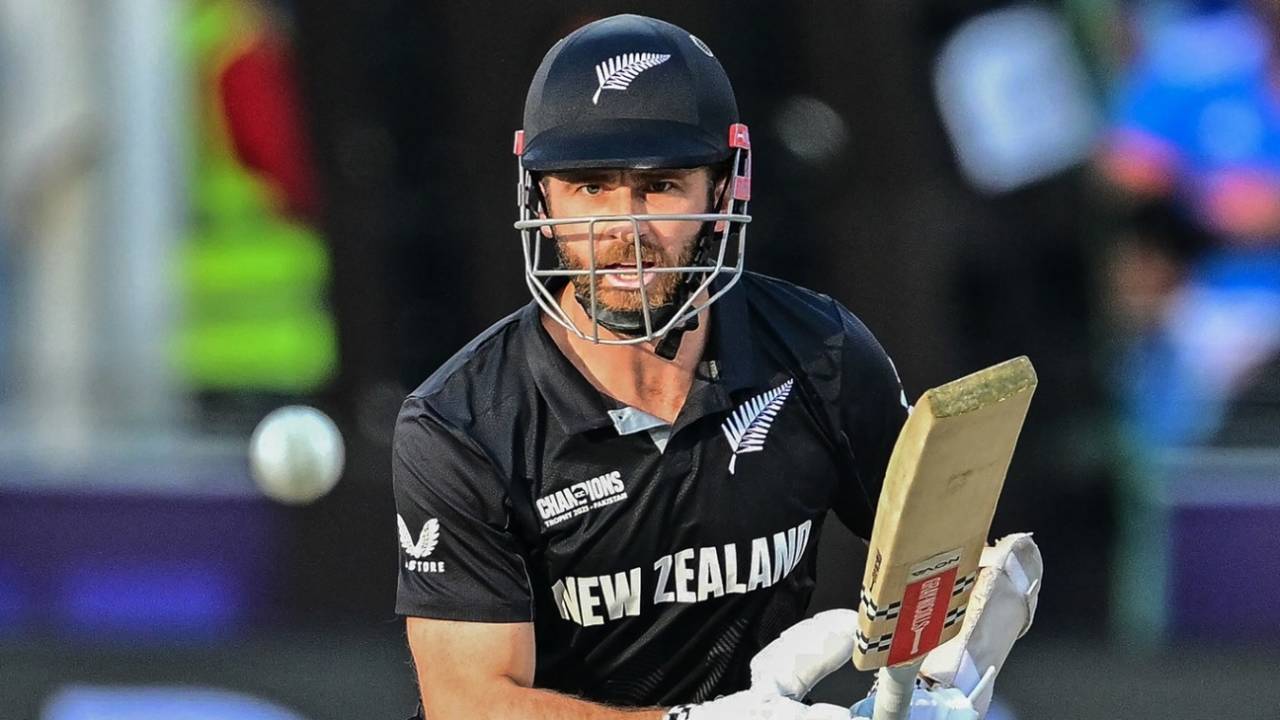 Kane Williamson keeps his eyes on the ball, India vs New Zealand, Champions Trophy, Dubai, March 2, 2025