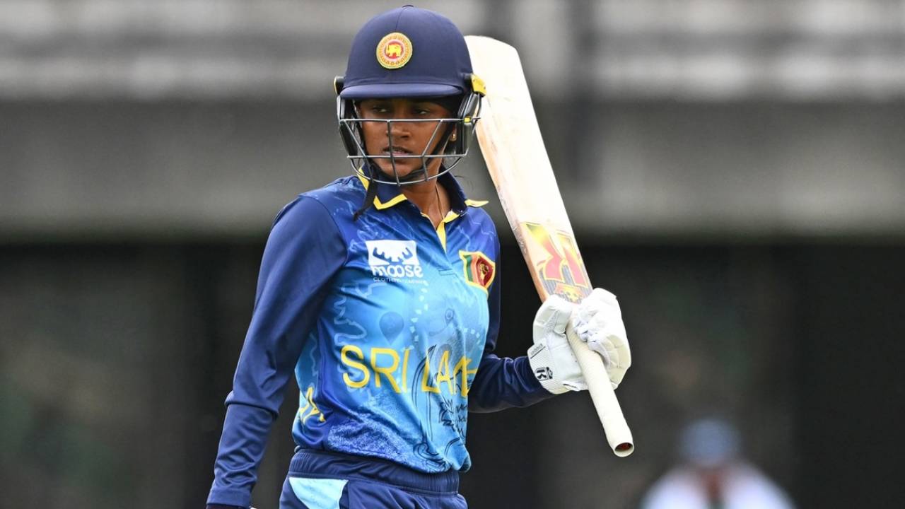 Harshitha Samarawickrama made an unbeaten 66 before rain stopped play, New Zealand vs Sri Lanka, 1st Women's ODI, Napier, March 4, 2025