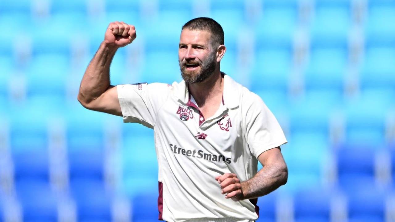 Michael Neser turned the game with an amazing spell, Tasmania vs Queensland, Sheffield Shield, Hobart, March 7, 2025