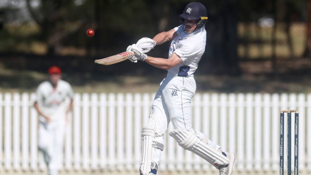 Harry Dixon smashed five sixes in his 76, Victoria vs South Australia, Sheffield Shield, Day 3, Junction Oval, March 8, 2025 