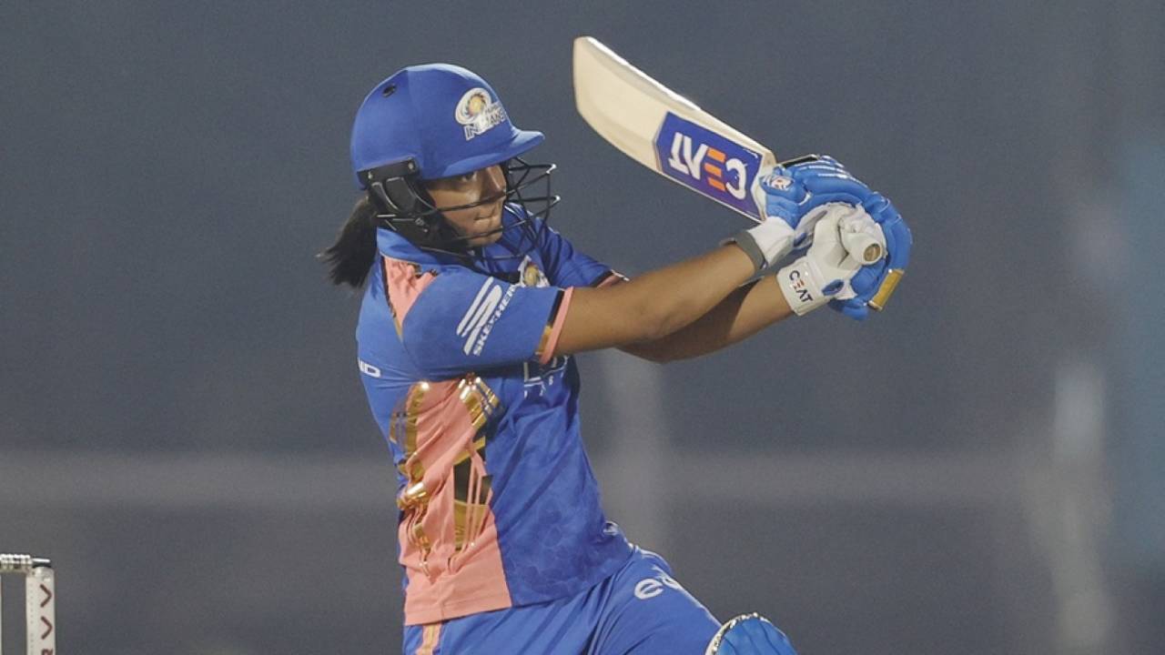 Harmanpreet Kaur smashed 36 off just 12 balls, Mumbai Indians vs Gujarat Giants, WPL 2025, Mumbai, March 13, 2025