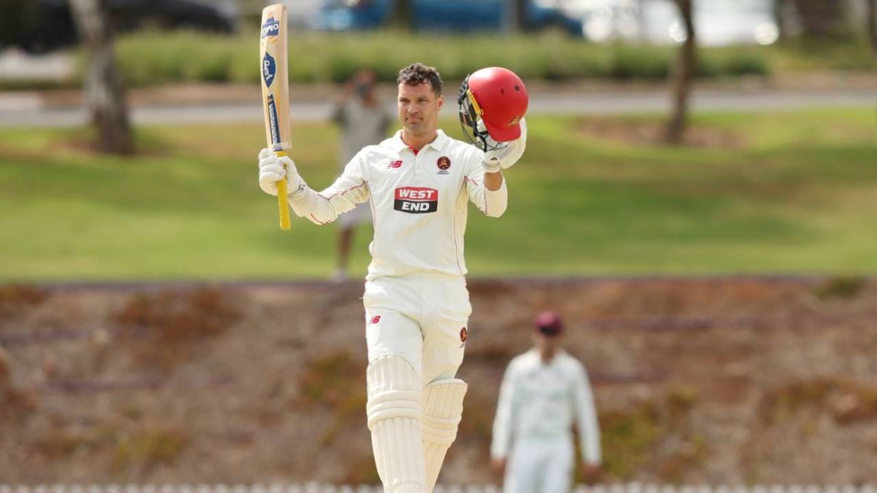 Alex Carey made his third Sheffield Shield century of the season, South Australia vs Queensland, Sheffield Shield, Karen Rolton Oval, March 16, 2025